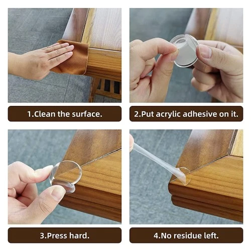 Silikon Şeffaf Masa Kenarı Köşe Koruması - 6