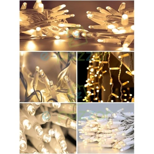 10m 100 Led Ip65 Dış Mekan Led Işık Beyaz Kablo - 2