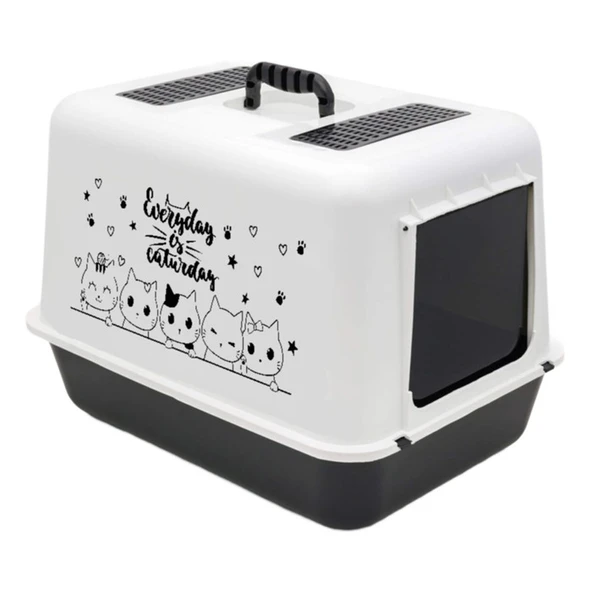 Çiftsan Büyük Boy Karbon Filtreli Koku Hapsetmeli Lüx Kedi Tuvaleti Ve Kürek