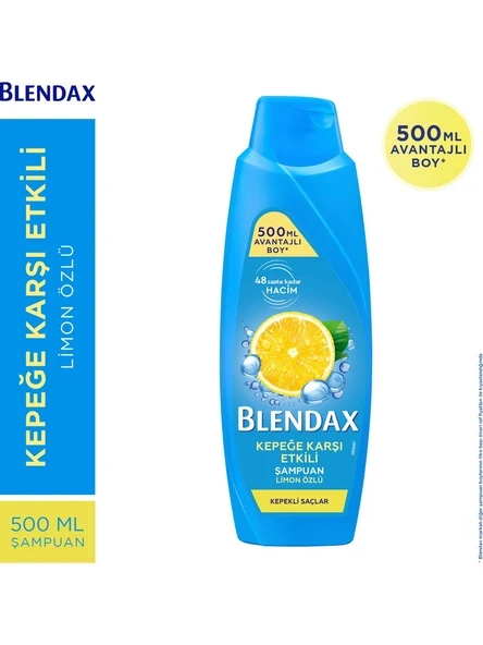 Blendax Kepeğe Karşı Etkili Limon Özlü Şampuan 500 Ml