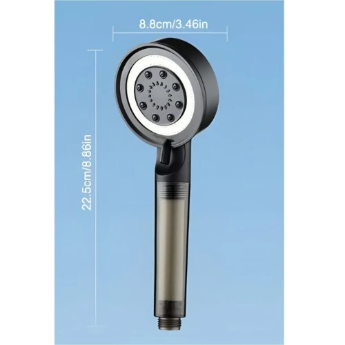 Duş başlığı 5 Fonksiyonlu Çelik Su Tasarruflu Filtreli Turbo Jet duş Başlığı - 5