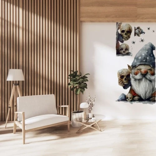 Gotik Cüce Ve Kafatası Duvar Sticker Seti - 2