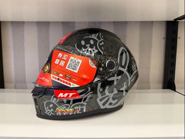 KASK MT STINGER RAM F1 PARLAK SİYAH/GRİ