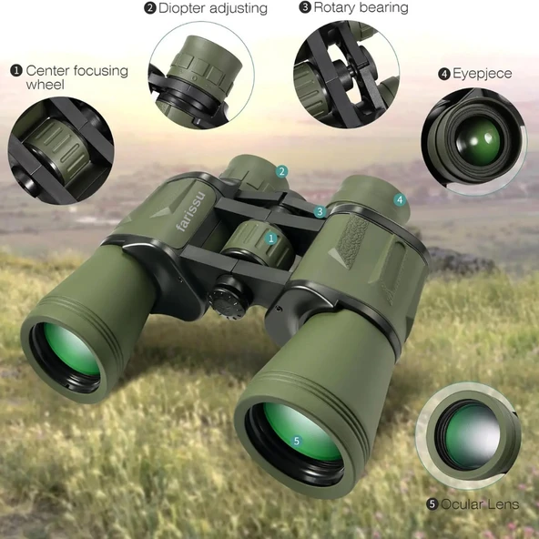 Gold Kama 100x100 Profesyonel Dürbün – 20x Zoom | 50mm Lens | BAK-4 Prizma | Zimlu Mini Fener Hediyeli - 3