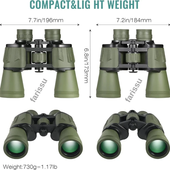 Gold Kama 100x100 Profesyonel Dürbün – 20x Zoom | 50mm Lens | BAK-4 Prizma | Zimlu Mini Fener Hediyeli - 6