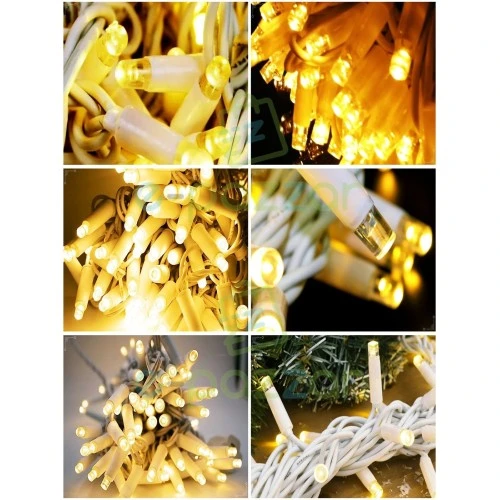 10m 100 Led Ip65 Dış Mekan Led Işık Beyaz Kablo - 4