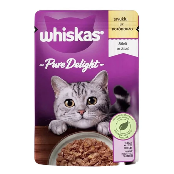 Whiskas Whiskas Pure Delight Tavuklu Jöleli 85 Gram