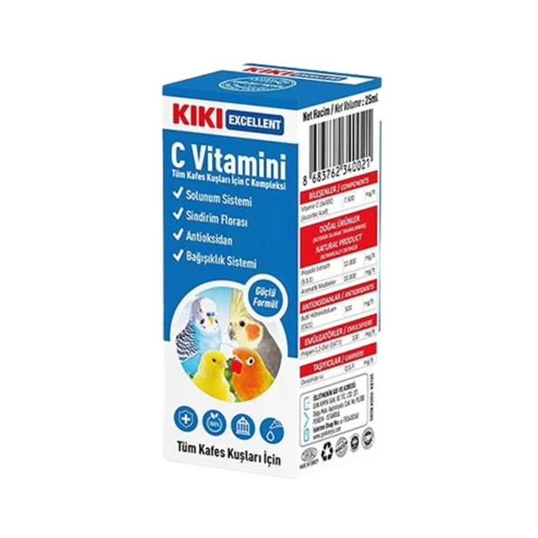 Kiko Kuşlar İçin C Vitamini 25 Ml ürün görseli 1