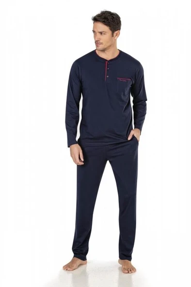 Pierre Cardin Robdöşambırlı Uzun Kollu Pijama Atlet Boxer Çorap Damat Çeyizlik Set - 7