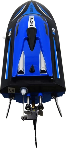 H100 RC Hız teknesi su geçirmez yüksek hızlı 35 CM Mavi RENK - 4