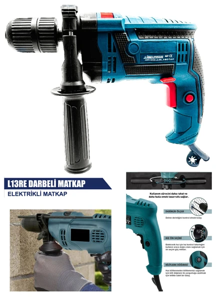 Germany Style İbeltech L13RE 710 Watt Elektrikli Darbeli Matkap