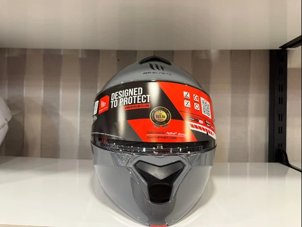 KASK MT GENESİS SV A12 ÇENE AÇILIR NARDO GRİ - Resim 3