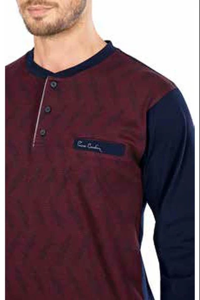Pierre Cardin Erkek Uzun Kollu Jakarlı Özel Kutulu Pijama Takımı - 4