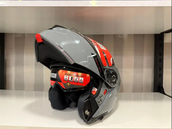 KASK MT GENESİS SV A12 ÇENE AÇILIR NARDO GRİ - Resim 2