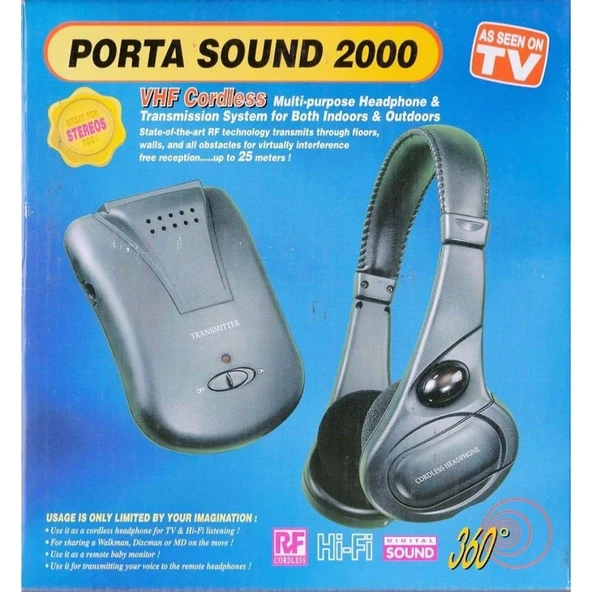 Porta Sound 2000 Kablosuz Kulaklık Ses Dinleme Cihazı ürün görseli 1