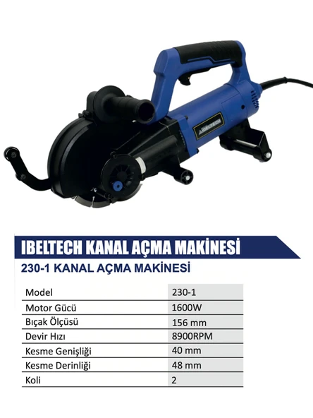 Germany Style İbeltech 1600 Watt 8900 RPM Duvar Kanal Oluk Açma Makinesi - 2
