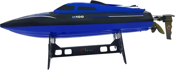 H100 RC Hız teknesi su geçirmez yüksek hızlı 35 CM Mavi RENK - 3