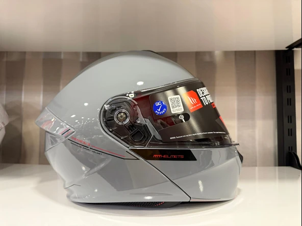KASK MT GENESİS SV A12 ÇENE AÇILIR NARDO GRİ - Resim 5