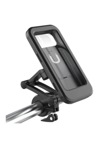 Gidon Bağlantılı Su Geçirmez Mıknatıslı Motorsiklet Telefon Tutucu - 6