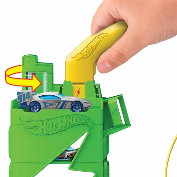 Hot Wheels Elektrikli Araç Şarj İstasyonu Oyun Seti HTN79 - 4