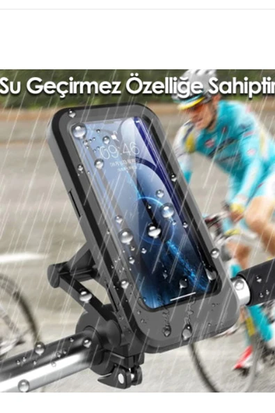 Gidon Bağlantılı Su Geçirmez Mıknatıslı Motorsiklet Telefon Tutucu - 4