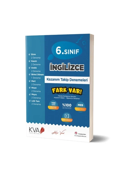 Kva 6.Sınıf İngilizce Kazanım Takip Denemeleri Koray Varol Akademi - 2