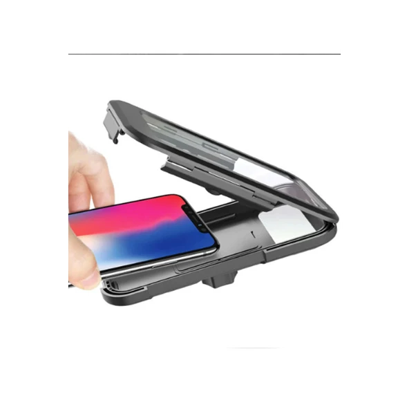 Gidon Bağlantılı Su Geçirmez Mıknatıslı Motorsiklet Telefon Tutucu - 3