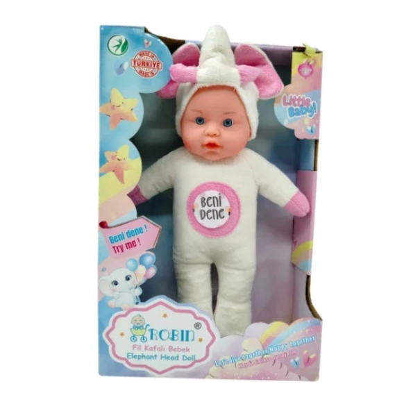 Robin Fil Kafalı Bebek 30 Cm. - 7