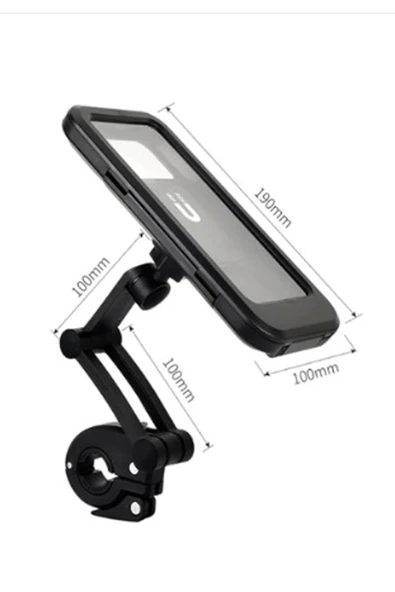 Gidon Bağlantılı Su Geçirmez Mıknatıslı Motorsiklet Telefon Tutucu - 10