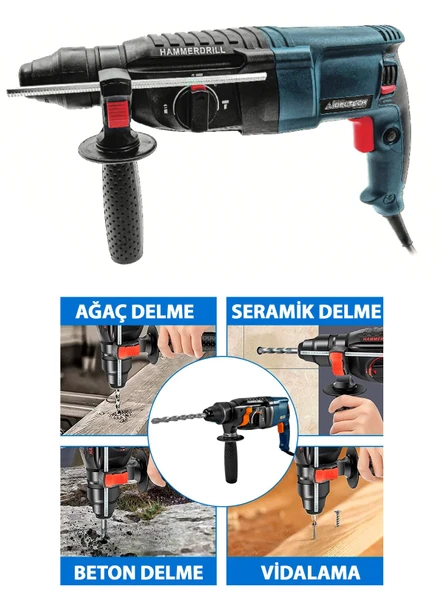 Germany Style İbeltech Profesyonel 800 W 2.26 Kırıcı Delici Matkap - 3