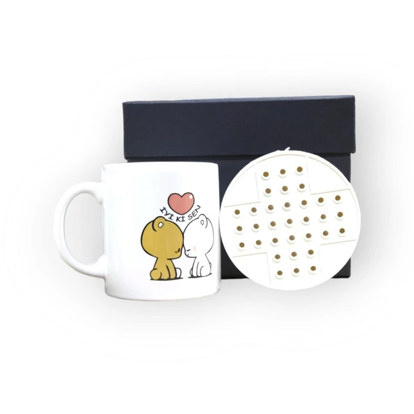 Geçmişin Büyüsüyle Dolu Özel Siyah Hediye Kutusu ve İyi Ki Sen Yazılı Kupa Bardak - 3