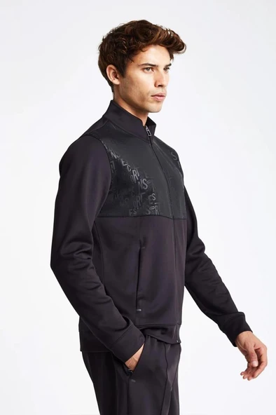 Lescon 24NTEL001135-633 Siyah Erkek Fermuarlı Sweatshirt - 4