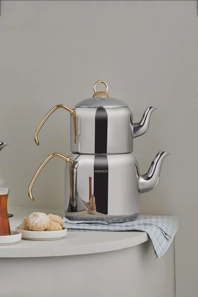 Karaca Esme Midi Çaydanlık Takımı Gold - 5