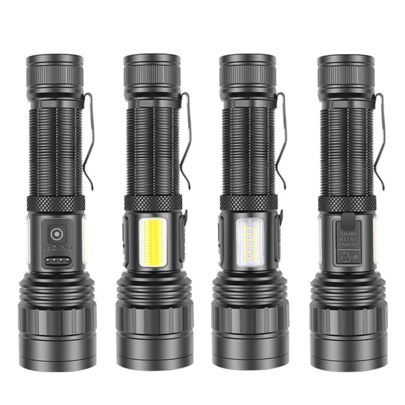 Ps-6153 10000 Lümen Zoomlu Mıknatıslı Tg Cob Led Powerbank Özellikli Profesyonel El Feneri Tg-53-vice/(1395) 3192 - Resim 2