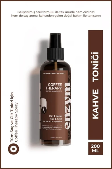Saç ve Cilt Doğal Kahve Toniği Enzym ürün görseli