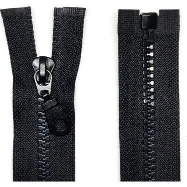 EVREN EV TEKSTIL Siyah Kemik Diş Fermuar 65 cm - 45 Adet