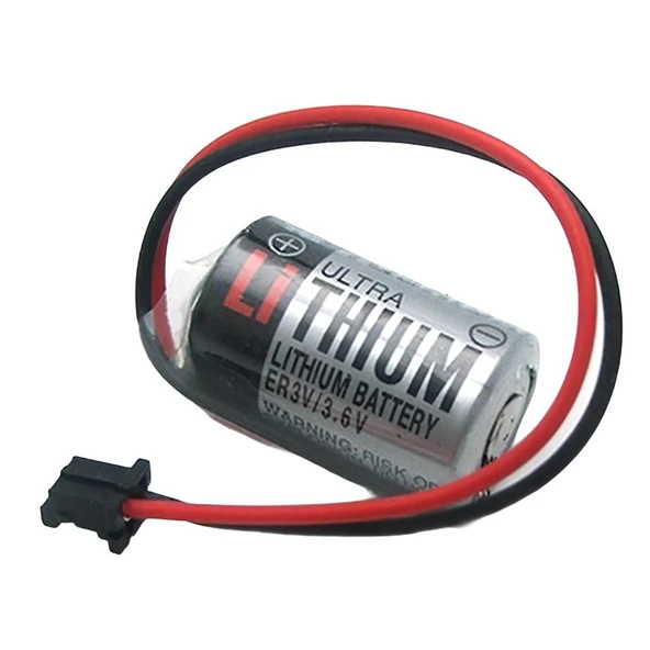 Er3v 3.6v 1/2aa Size Lithium Pil - Siyah Soket