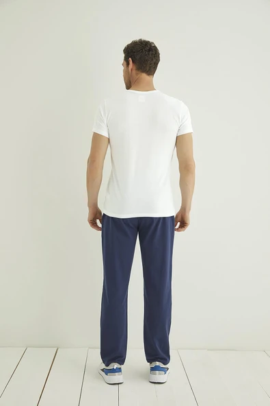 Yazı, Güneş ve Palmiye Baskılı "Long Beach" Pijama Takımı - 5