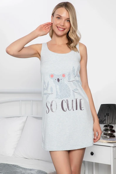 Koala Desenli ve Baskılı Sabahlık Takımı - 7