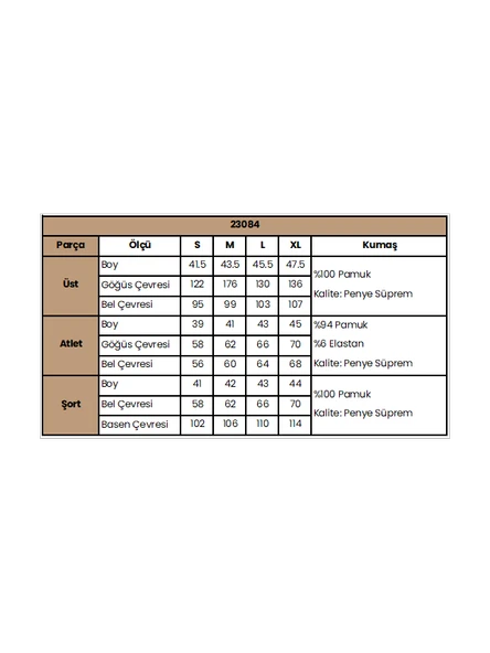 Kısa Kollu Stay Strong 3'lü Crop Alt Üst Takım - Resim 3