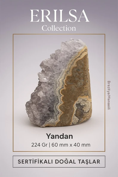 Sertifikalı Beyaz Ametist Taşı Kütlesi – Ham İşlenmemiş Doğal Kristal Dekoratif Taş Parçası - Resim 2