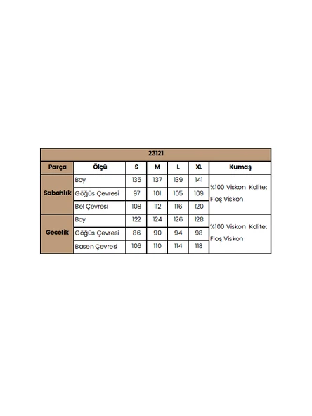 Etnik Desenli Sabahlık Takımı - 3