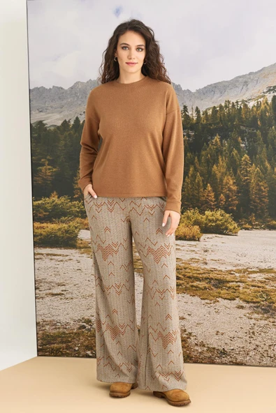 Desenli Uzun Kollu Alt Üst Takım - 2