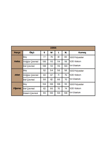 Desenli 3'lü Alt Üst Takım - Resim 3
