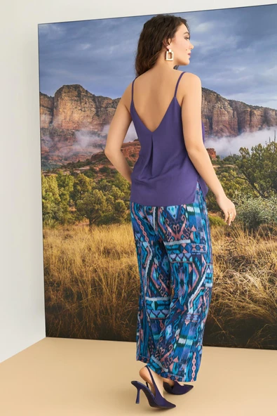 Etnik Desenli 3'lü Pijama Takımı - Resim 8