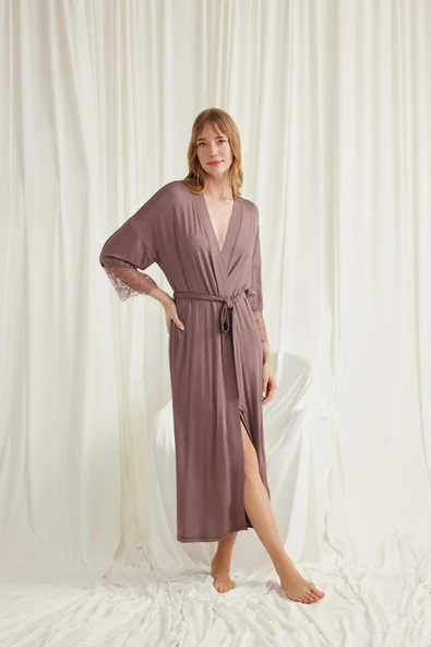 Dantelli ve Kuşaklı Sabahlık - 4