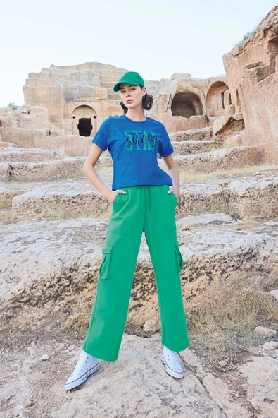 Kısa Kollu "Stay Strong" Eşofman Takımı - 2