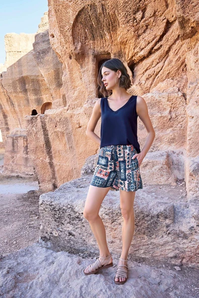 Etnik Desenli 3'lü Alt Üst Takım - 12