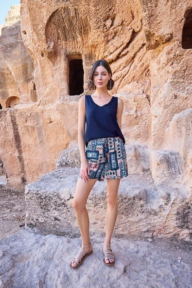 Etnik Desenli 3'lü Alt Üst Takım - 2