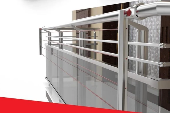 Koral Katlanabilir Balkon Çamaşır Kurutma Askılığı - Resim 6